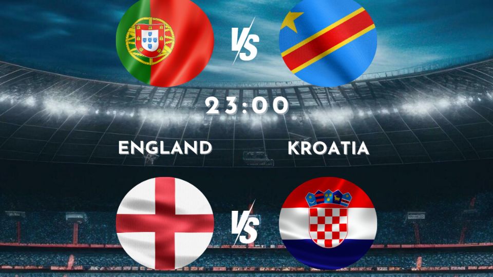 FIFA World Cup 17.6. kl. 20:00 Portugal mot DR Kongo FIFA World Cup 17.6. kl. 23:00 England mot Kroatien
