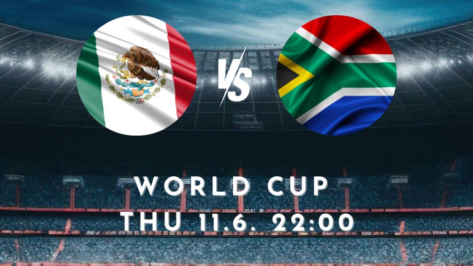FIFA World Cup 11.6. kl. 22:00 Mexiko - Sydafrika